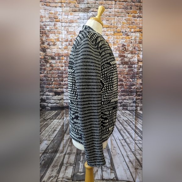 Wool-Blend Knit Open Jacket Blazer (030061-307) - Picture 3 of 5